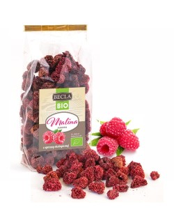 Malina suszona BIO - owoce z uprawy ekologicznej